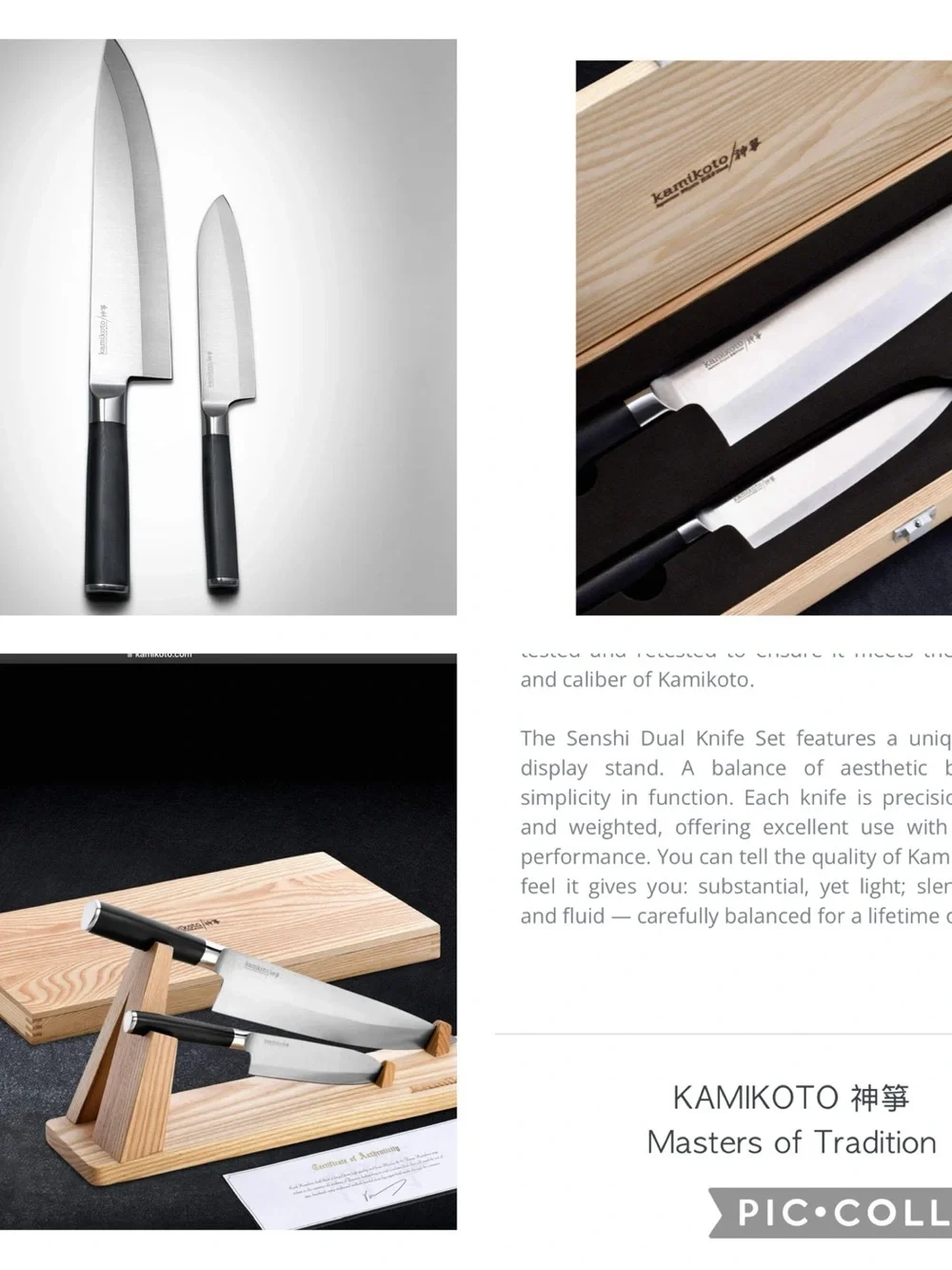 Kamik Black Handle Knife Set - Premium Kitchen Cutlery